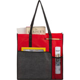 Radius Recycled Non-Woven Tote — Red (RD) — blank product view — 3