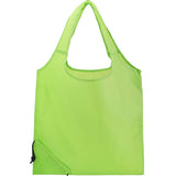 Bungalow RPET Foldable Shopper Tote — Lime (LM) — blank back view — 13