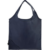 Bungalow RPET Foldable Shopper Tote — Navy (NY) — blank back view — 27