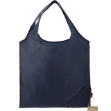 Bungalow RPET Foldable Shopper Tote — Navy (NY) — blank front view — 24