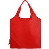 Bungalow RPET Foldable Shopper Tote — Red (RD) — blank back view — 7