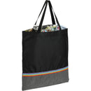 Rainbow RPET Convention Tote — Black (BK) — blank right angle