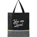 Rainbow RPET Convention Tote — Black (BK) — decorated front view