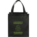 Double Laminated Wipeable Grocery Tote — Black (BK) — decorated front view