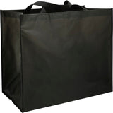 Double Laminated Wipeable Jumbo Tote — Black (BK) — blank product view — 7