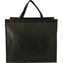 Double Laminated Wipeable Jumbo Tote — Black (BK) — blank front view
