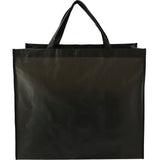 Double Laminated Wipeable Jumbo Tote — Black (BK) — blank front view — 6