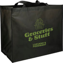 Double Laminated Wipeable Jumbo Tote — Black (BK) — decorated product view