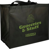 Double Laminated Wipeable Jumbo Tote — Black (BK) — decorated product view — 4