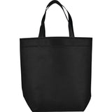 Challenger Non-Woven Shopper Tote — Black (BK) — blank front view — 3