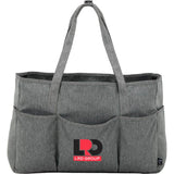 Vila Recycled Large Utility Tote — Graphite (GA) — decorated front view — 2