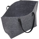 THE GOODS™ Recycled Felt Shoulder Tote — Charcoal (CA) — blank right angle
