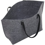 THE GOODS™ Recycled Felt Shoulder Tote — Charcoal (CA) — blank right angle — 4