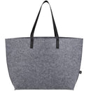 THE GOODS™ Recycled Felt Shoulder Tote — Charcoal (CA) — blank front view