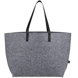 THE GOODS™ Recycled Felt Shoulder Tote — Charcoal (CA) — blank front view — 3