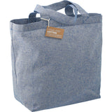 Recycled 5oz Cotton Twill Grocery Tote — Blue (BL) — blank right angle — 8