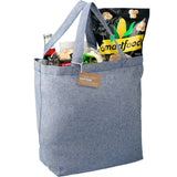 Recycled 5oz Cotton Twill Grocery Tote — Blue (BL) — blank product view — 9