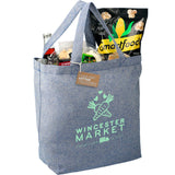Recycled 5oz Cotton Twill Grocery Tote — Blue (BL) — decorated product view — 6