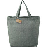 Recycled 5oz Cotton Twill Grocery Tote — Dark Green — blank front view — 21