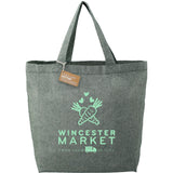 Recycled 5oz Cotton Twill Grocery Tote — Dark Green — decorated front view — 18