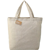 Recycled 5oz Cotton Twill Grocery Tote — Natural (NT) — blank front view — 14