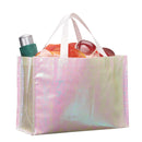 Iridescent Non-Woven Shopper Tote — Iridescent (IR) — blank front view