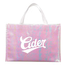 Iridescent Non-Woven Shopper Tote — Iridescent (IR) — decorated front view
