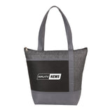 Chrome 9-Can Non-Woven Insulated Cooler Lunch Bag — Black (BK) — decorated front view — 8