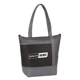Chrome 9-Can Non-Woven Insulated Cooler Lunch Bag — Black (BK) — decorated product view — 9