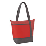 Chrome 9-Can Non-Woven Insulated Cooler Lunch Bag — Red (RD) — blank front view — 15