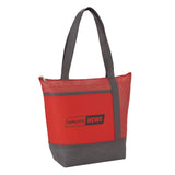 Chrome 9-Can Non-Woven Insulated Cooler Lunch Bag — Red (RD) — decorated right angle — 14