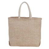 Herringbone Jute Tote — Natural (NT) — blank front view — 5