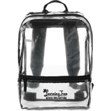 Rally Slim Backpack — Black (BK) — decorated front view — 2