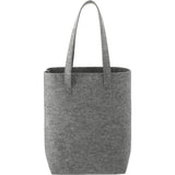 Recycled Felt Shopper Tote — Charcoal (CA) — blank back view — 8
