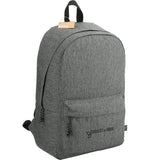 Vila Recycled 15" Computer Backpack — Graphite (GA) — decorated right angle — 8