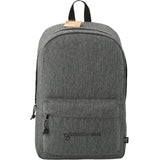Vila Recycled 15" Computer Backpack — Graphite (GA) — decorated front view — 7