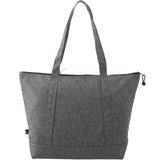 Vila Recycled Zippered Tote — Graphite (GA) — blank back view — 15