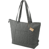 Vila Recycled Zippered Tote — Graphite (GA) — blank left angle — 14