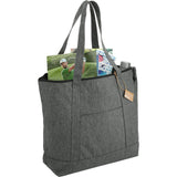 Vila Recycled Zippered Tote — Graphite (GA) — blank right angle — 12