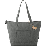 Vila Recycled Zippered Tote — Graphite (GA) — blank front view — 11