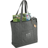 Vila Recycled Zippered Tote — Graphite (GA) — decorated right angle — 8