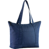 Vila Recycled Zippered Tote — Navy (NY) — blank right angle — 5