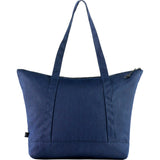 Vila Recycled Zippered Tote — Navy (NY) — blank product view — 4