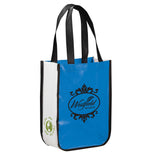 Gloss Laminated Non-Woven Gift Tote — Process Blue (PBL) — decorated right angle — 15
