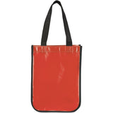 Gloss Laminated Non-Woven Gift Tote — Red (RD) — blank back view — 4