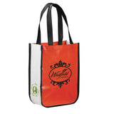 Gloss Laminated Non-Woven Gift Tote — Red (RD) — decorated right angle — 2