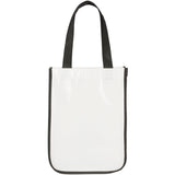 Gloss Laminated Non-Woven Gift Tote — White (WH) — blank front view — 12