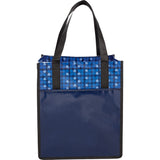 Big Grocery Laminated Non-Woven Tote — Navy (NY) — blank front view — 5