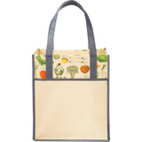 Big Grocery Vintage Laminated Non-Woven Tote — Natural (NT) — blank front view — 3