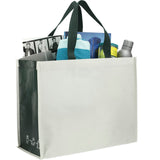 RPET Laminated Matte Shopper Tote — Natural — blank right angle — 18